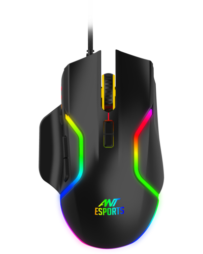 Ant Esports GM340 RGB Gaming Mouse || RGB Lighting || Ambidextrous Design || Adjustable DPI from 800 DPI to 12800 DPI