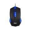 Foxin Wired Mouse for Laptop PC, Plug-n-Play USB, High Resolution 800 DPI Optical Sensor, Durable Design, Clickable Scroll Wheel, Quick Response Mouse for Comfortable All-Day Grip, Smart Blue