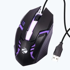 ZEBRONICS ZEB-SCORPIO Wired Ambidextrous Optical Gaming Mouse (USB 2.0, USB 3.0, Black)