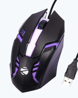 ZEBRONICS ZEB-SCORPIO Wired Ambidextrous Optical Gaming Mouse (USB 2.0, USB 3.0, Black)