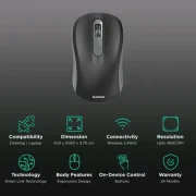 Hama AMW-200 Wireless Optical Mouse (2.4GHz Wireless, Black)
