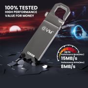 EVM EnStore Metal USB 2.0 Flash Drive – High Read Speeds up to 15MB/s & Write Speeds up to 8MB/s – Durable Metal Casing – Ideal for Data Transfer & Storage