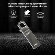 EVM EnStore Metal USB 2.0 Flash Drive – High Read Speeds up to 15MB/s & Write Speeds up to 8MB/s – Durable Metal Casing – Ideal for Data Transfer & Storage