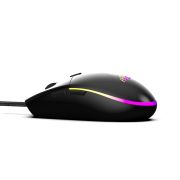 Ant Esports GM60 Optical Gaming Mouse Wired, 6 Programmable Buttons, 3200 DPI Adjustable, Optical Gamer Gaming Mice with Multicolour LED Lights - Black