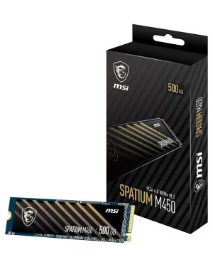 MSI M450 500GB PCIe 4.0 (Gen4x4) NVMe M.2 Internal Solid State Drive/SSD, Read up to – 3600MB/s with 3D Nanad Flash Technology, 5 Years Warranty