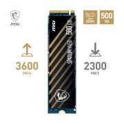 MSI M450 500GB PCIe 4.0 (Gen4x4) NVMe M.2 Internal Solid State Drive/SSD, Read up to – 3600MB/s with 3D Nanad Flash Technology, 5 Years Warranty