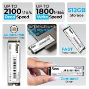 FOXIN SSD 512 GB NVME | Internal Solid State Drive with Micron Chipset, SMI controller, M.2 PCIE 3.0 interface | Ultra-low Power Consumption | Read/Write Speed Upto 2100/1800 MB/s | 5 Yrs Warranty