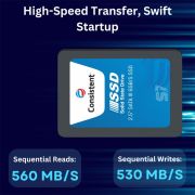 Consistent SSD 256GB/512GB/1TB 2.5 Inch SATA Internal SSD – Read: 550MB/s & Write: 500MB/s – Solid-State Drive 5 Year Warranty