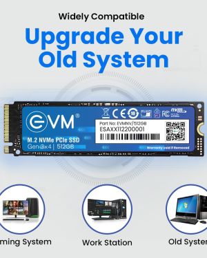 EVM 256GB/512GB Gen 3 NVMe (2280) InternalSSD – 3200MB/s Read – PCIe Gen 3×4-5-Year Warranty