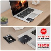 FOXIN 128 GB PRO SSD | Internal Solid State Drive | 3D NAND Technology & 2.5 Inch SATA III 6GB/S | Read/Write Speed Upto – 550/500 MB/s | Compatible with PC/Desktop/Computer/NVR/DVR | 5 Yrs Warranty