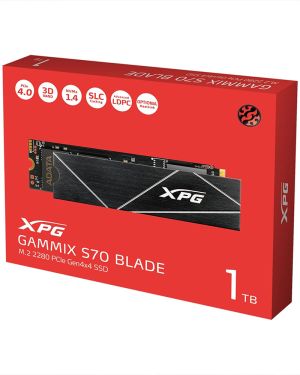 XPG ADATA GAMMIX S70 Blade M.2 NVME 1TB PCIe Gen4x4 2280 Internal Solid State Drive/SSD, Read/Write Speed Up to 7,400/6800 MB/s – Compatible with PC, Laptop and Play Station 5