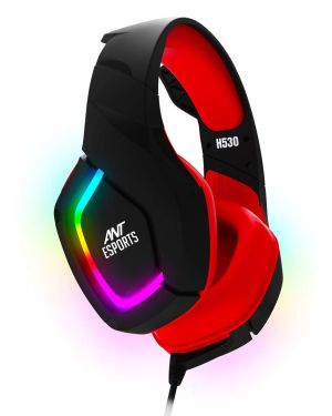 Ant Esports H530 Multi-Platform Pro RGB Gaming Headsetfor PC / PS4 / PS5 / Xbox One / Switch1 with mic, Black Red