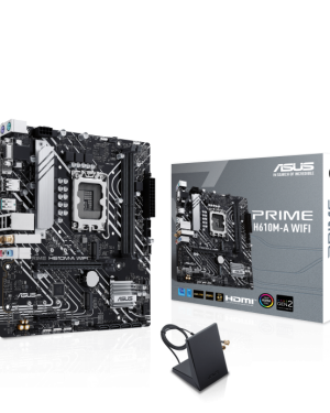 ASUS PRIME H610M-A WIFI Intel® H610 (LGA 1700) mATX with DDR5 LGA 1700 Socket Micro-ATX Intel H610 Chipset DDR5 Motherboard for Desktop