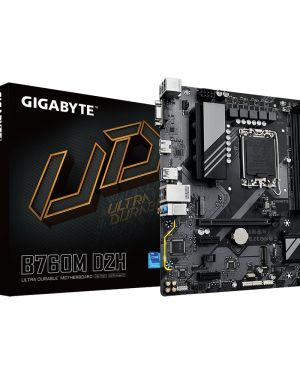 GIGABYTE Intel B760M D2H Motherboard with 6+2+1 Phases Digital VRM Solution Intel® Socket LGA 1700：Support 13th and 12th Gen Series Processors Dual Channel DDR5：2*DIMMs XMP Memory Module Support