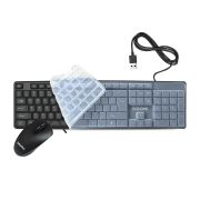 iVOOMi Super Wired Keyboard and Mouse Combo, BIS Approved, Full-Size Layout with Numeric Pad, Spill Resistant, Rupee Key, for Win/Mac/Linux, BIS Approved, Included Free Keyskin – 1 Year Warranty