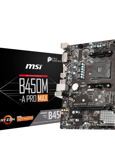 MSI B450M-A PRO MAX AMD AM4 DDR4 M.2 USB 3.2 Gen 1 HDMI M-ATX Motherboard