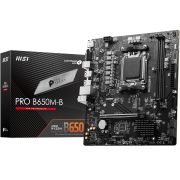 MSI PRO B650M-B Motherboard, Micro-ATX – Supports AMD Ryzen 7000 Series Processors, AM5 – DDR5 Memory Boost 6800+MHzOC, 1 x PCIe 4.0 x16, 1 x M.2 Gen4, 2.5G LAN