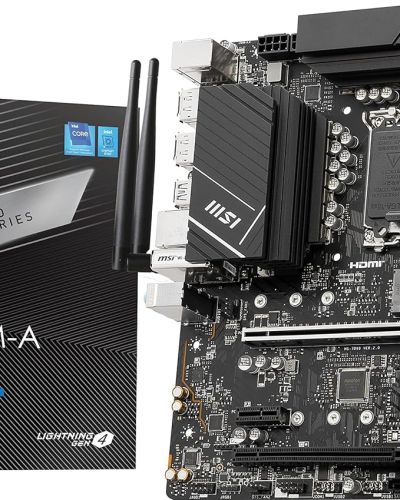 MSI PRO B760M-A WiFi ProSeries Motherboard (Supports 14th13th12th Gen Intel Processors, LGA 1700, DDR5, PCIe 4.0, M.2, 2.5Gbps LAN, USB 3.2 Gen2, mATX)
