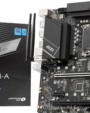 MSI PRO B760M-A WiFi ProSeries Motherboard (Supports 14th13th12th Gen Intel Processors, LGA 1700, DDR5, PCIe 4.0, M.2, 2.5Gbps LAN, USB 3.2 Gen2, mATX)