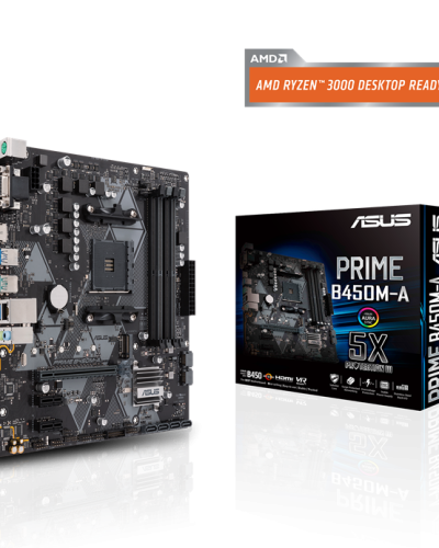 ASUS Prime B450M-A AM4Socket Micro-ATX AMD B450 Chipset DDR4 Motherboard for Desktop