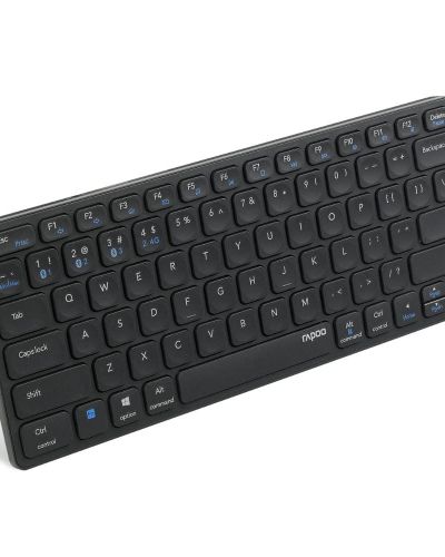 Rapoo E9050 C-Type Rechargeable Bluetooth Wireless Multi-Device (4 Devices) Keyboard for Windows/iOS/Android,Tablet/Smartphone – 3 Years Warranty Dark Grey