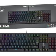 TAG Gamerz Illume USB Gaming Mechanical Keyboard | 25 Anti-Ghosting Keys | Doubleshot Injection Key Caps | Rainbow RGB LED | 11 Lighting Modes | 50M Clicks | Windows Lock Key for Desktop, PC Gamers