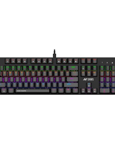 Ant Esports MK3200 V2 Wired Mechanical RGB Backlit Gaming Keyboard with 104 Anti ghosting Keys & Outemu Red Switches-Black