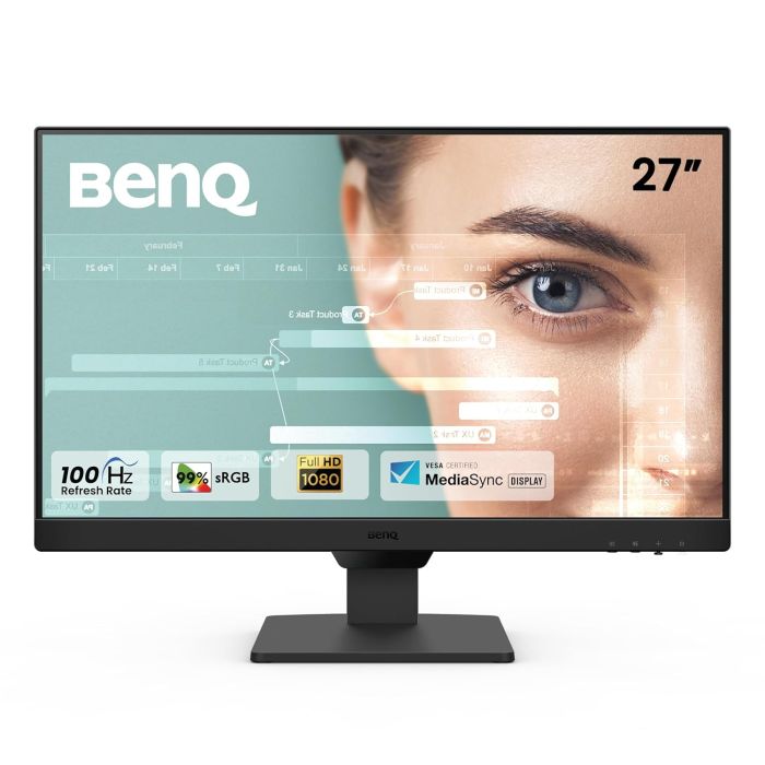 BenQ GW2790 27 Inches 1920X1080P FHD IPS Monitor | 100Hz | 99% Srgb | Eye-Careu | Dual HDMI | Display Port| Bezel-Less| Eyesafe | VESA Mediasync| B. I. | Low Blue Light+ | Speakers | VESA Wall Mountable (Black)