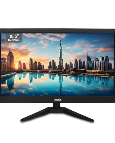 GEONIX PC Monitor (47 cm/18.5 Inch) | Resolution 1366 x 768 | Display Output-VGA & HDMI | LED Display | Power Consumption 21W (Max) | 3 Years Warranty