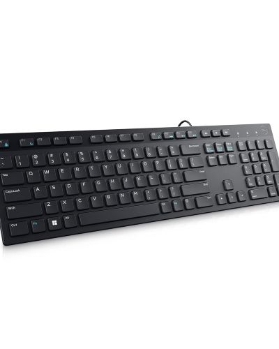 Dell KB216 Wired Multimedia Keyboard – Full-Size Layout with USB Interface, Chiclet Keys, Spill Resistance with 3 Indicator Lights| Plug and Play| Hot Keys: Volume, Mute, Play/Pause, Backward, Forward