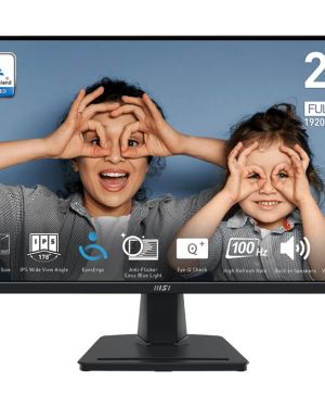 MSI PRO MP275 27-inch IPS 1920 x 1080 (FHD) Computer Monitor, 100Hz, Free-Synch, HDMI, VGA Port, VESA Mountable, Tilt, Speaker, 1ms, Black
