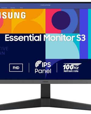 Samsung 24-inch (60.46cm) FHD, IPS, 100 Hz, 1920 x 1080 Flat Monitor, Bezel Less Design, AMD FreeSync, Flicker-Free, HDMI, Display Port (LS24C330GAWXXL, Black)