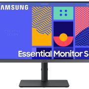 Samsung 24-inch Full HD IPS Panel, 1920×1080, 100 Hz, Height Adjustable Stand, Eye Saver Mode & Flicker Free Monitor, AMD FreeSync, Response Time 4 ms, D-Sub, DP, HDMI, USB Hub (LS24C430GAWXXL, Black)