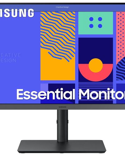 Samsung 24-inch Full HD IPS Panel, 1920×1080, 100 Hz, Height Adjustable Stand, Eye Saver Mode & Flicker Free Monitor, AMD FreeSync, Response Time 4 ms, D-Sub, DP, HDMI, USB Hub (LS24C430GAWXXL, Black)
