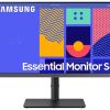 Samsung 24-inch Full HD IPS Panel, 1920×1080, 100 Hz, Height Adjustable Stand, Eye Saver Mode & Flicker Free Monitor, AMD FreeSync, Response Time 4 ms, D-Sub, DP, HDMI, USB Hub (LS24C430GAWXXL, Black)