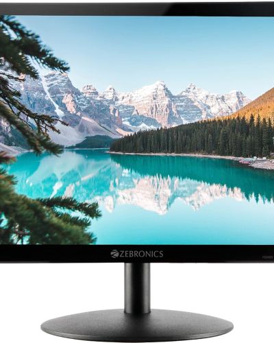 ZEBRONICS Zeb-V19Hd 18.5 Inch (46.99 Cm) Led Monitor with Supporting Hdmi, Vga Input, Hd 1366 X 768 Pixels, 16.7M Colors, Glossy Panel, Slim Design & Wall Mountable, Black
