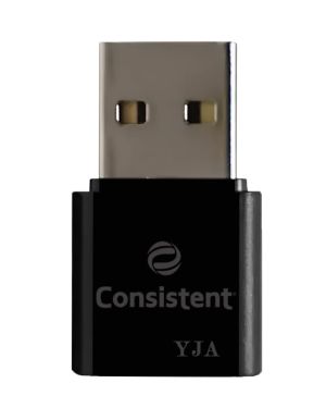Consistent WiFi Mini USB Adapter 150Mbps WiFi USB Mini Adapter Supports, Wireless Data, Comes with Advanced Security WPA/WPA2 encryption Standards(Black)