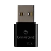 Consistent WiFi Mini USB Adapter 300Mbps WiFi USB Mini Adapter Supports, Wireless Data, Comes with Advanced Security WPA/WPA2 encryption Standards(Black)