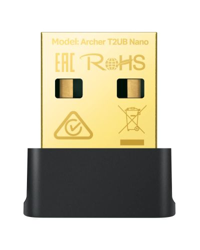 TP-Link Archer T2Ub Nano Ac600 USB 2.0 Wi-Fi Bluetooth 4.2 Desktop USB Adapter|Dual Band Wireless 600 Mbps|Plug and Play|Supports Windows 11/10/8.1/8/7 for WiFi,Windows 11/10/8.1/7 for Bluetooth