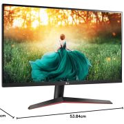 LG Electronics 24 Inch (60.9Cm) Full Hd Monitor with IPS Panel (1920X1080 Pixel), 1Ms, 75Hz, AMD Free-Sync with Gaming Mode, 3-Side Borderless Design, Vga, Hdmi, Display Port, Tilt Stand – 24Mp60G (Black)