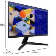 Samsung 24-inch (60.46cm) FHD Flat 1,920 x 1,080 Monitor, IPS, 75 Hz, Bezel Less Design, AMD FreeSync, Flicker Free, HDMI, D-sub, (LS24C310EAWXXL, Black)