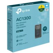 TP-Link Ac1300 USB WiFi Adapter(Archer T3U)-2.4G/5G Dual Band Mini Wireless Network Adapter for Pc Desktop,Mu-Mimo Wi-Fi Dongle,USB 3.0,Supports Windows 11,10,8.1,8,7,Xp/Mac Os 10.15&Earlier,Black