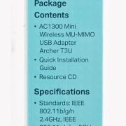 TP-Link Ac1300 USB WiFi Adapter(Archer T3U)-2.4G/5G Dual Band Mini Wireless Network Adapter for Pc Desktop,Mu-Mimo Wi-Fi Dongle,USB 3.0,Supports Windows 11,10,8.1,8,7,Xp/Mac Os 10.15&Earlier,Black