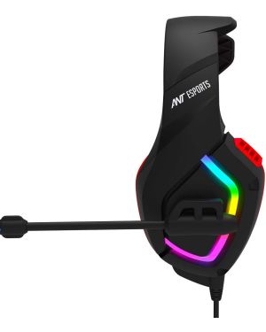 Ant Esports H530 Multi-Platform Pro RGB Gaming Headsetfor PC / PS4 / PS5 / Xbox One / Switch1 with mic, Black Red