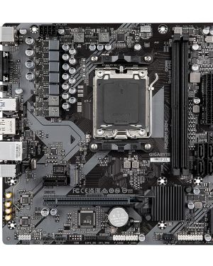 GIGABYTE A620M S2H (AM5/ LGA 1718/ AMD/ A620/ Micro ATX/ 5-Year Warranty/ DDR5/ Single M.2/ PCIe 4.0/ USB 3.2 Gen1/ Realtek 1GbE LAN/Q-Flash Plus/PCIe EZ-Latch/Motherboard)