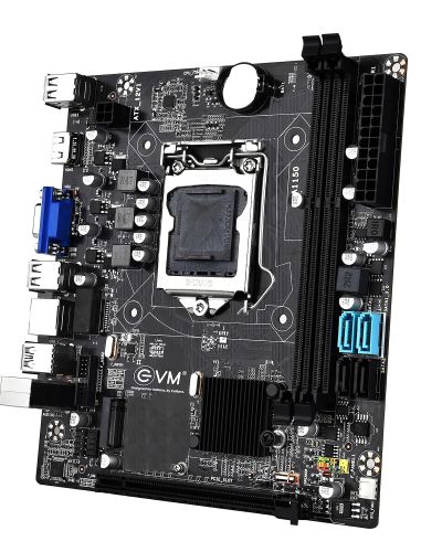 EVM Motherboard H81JEL DDR3 with NVME Slot-Socket 1150 for 4th Gen Intel Core i7/i5/i3, Supports DDR3 1066/1333 SDRAM, SATA 3Gb/s Ports, PCI Express x16 and x1 Slots (EVMH81JEL)