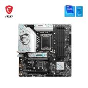 MSI B760M Gaming Plus WiFi Black Motherboard, mATX – Supports 14th/13th/12th Gen Intel Core Processors, LGA 1700 – DDR5 Memory Boost 6800+MHz/OC, 1x PCIe 4.0 x16, 2 x M.2 Gen4, 2.5G LAN