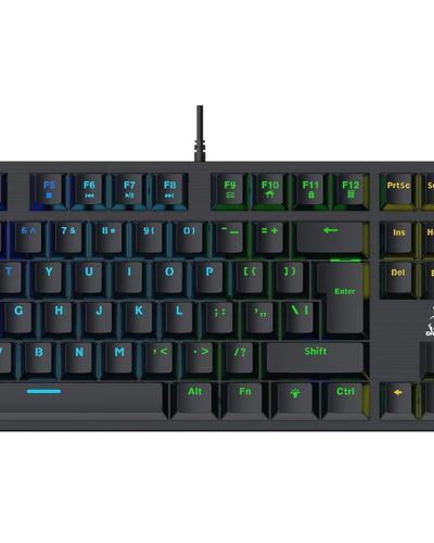 TAG Gamerz Illume USB Gaming Mechanical Keyboard | 25 Anti-Ghosting Keys | Doubleshot Injection Key Caps | Rainbow RGB LED | 11 Lighting Modes | 50M Clicks | Windows Lock Key for Desktop, PC Gamers