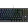 TAG Gamerz Illume USB Gaming Mechanical Keyboard | 25 Anti-Ghosting Keys | Doubleshot Injection Key Caps | Rainbow RGB LED | 11 Lighting Modes | 50M Clicks | Windows Lock Key for Desktop, PC Gamers