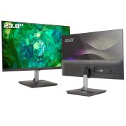 Acer RS242Y 23.8 Inch Full HD IPS Ultra-Thin (6.9mm) Backlit LED Monitor | Color Patterned Back Mood Light | Dual Glass Design, Sleek Metal Frame | 1 MS, 100Hz | 1xHDMI 1xVGA | Speakers | Eye Care